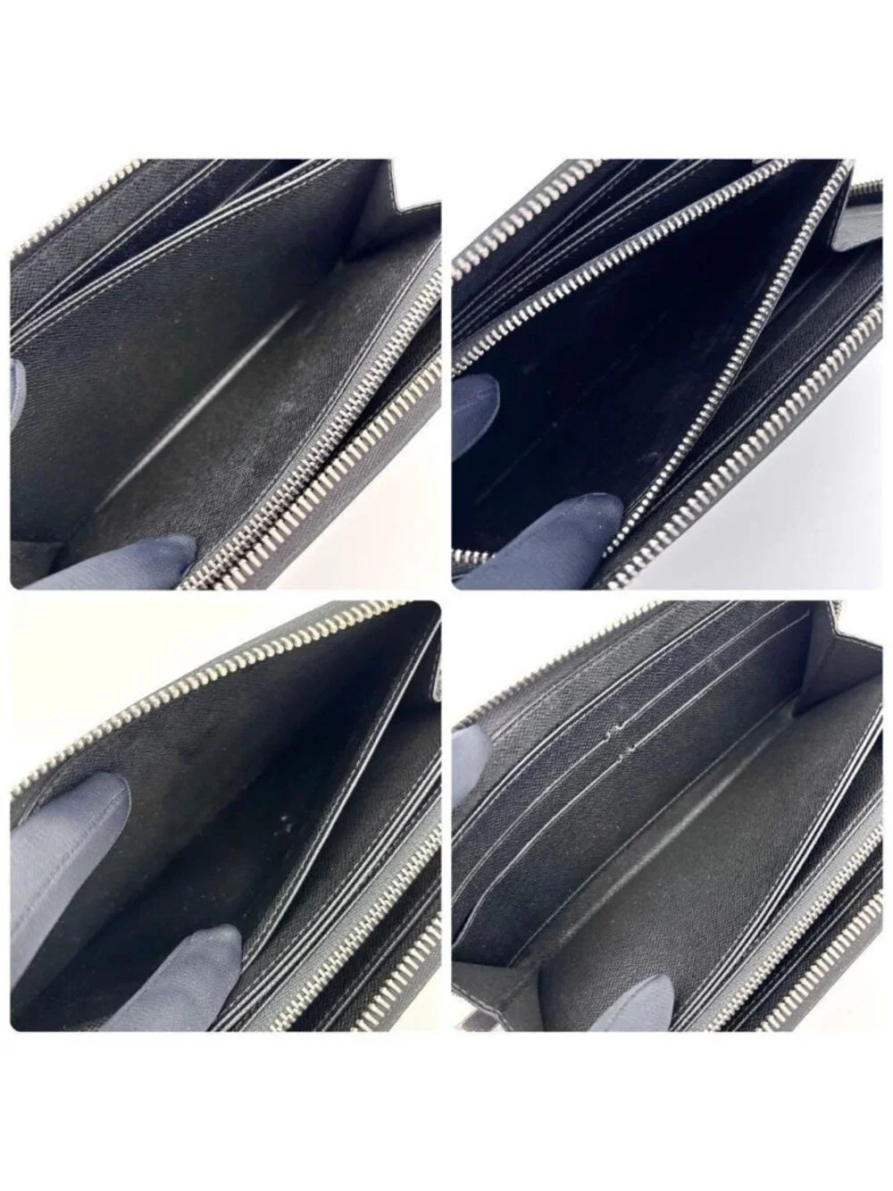 Louis Vuitton Epi Zippy Wallet Noir Black